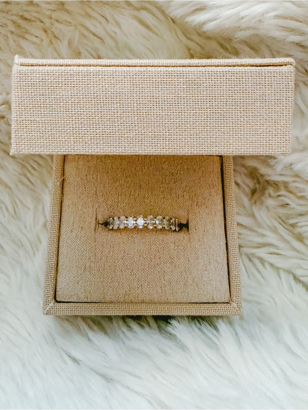 Half Eternity Band featuring Oval lab diamonds set in Yellow Gold